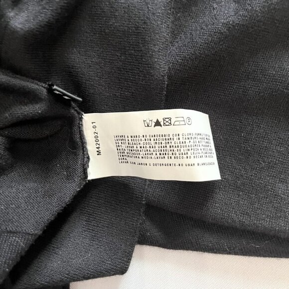 EMPORIO ARMANI BLACK GREY OVERSIZED FLORAL EMBROIDERED SHOULDER SHIFT DRESS - M - Picture 8 of 9